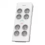 Philips SPN7080WA/60 pārsprieguma aizsargs Balts 8 maiņstrāvas kontaktligzdas 2 m