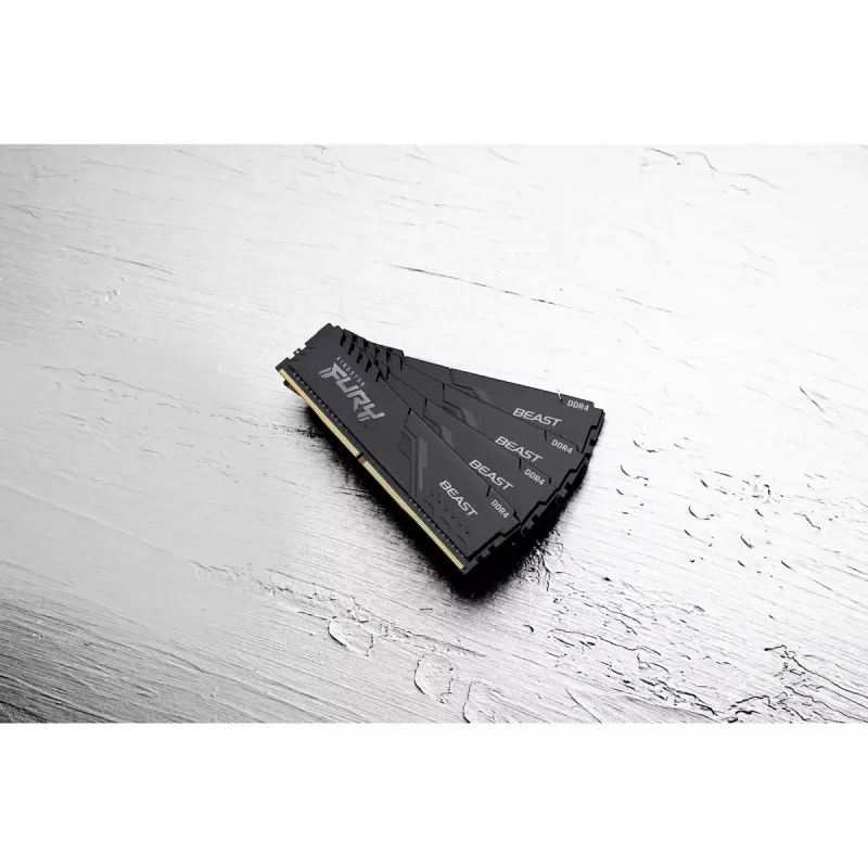 Kingston Technology FURY Beast 64GB 3600MT/s DDR4 CL18 DIMM (2 komplekts) Melns