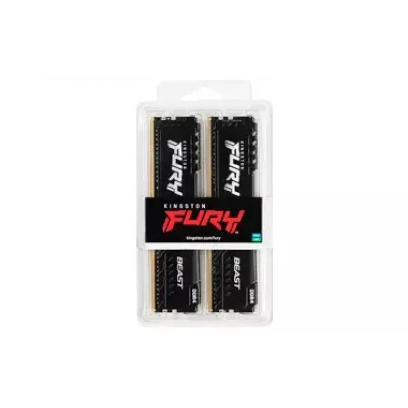 Kingston Technology FURY Beast 64GB 3600MT/s DDR4 CL18 DIMM (2 komplekts) Melns
