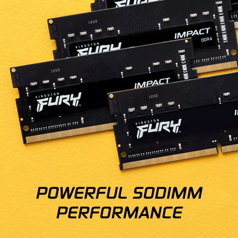 Kingston Technology FURY 16GB 3200MT/s DDR4 CL20 SODIMM (komplekts no 2) Impact