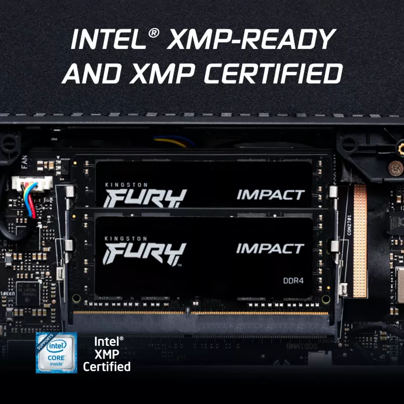 Kingston Technology FURY 16GB 3200MT/s DDR4 CL20 SODIMM (komplekts no 2) Impact