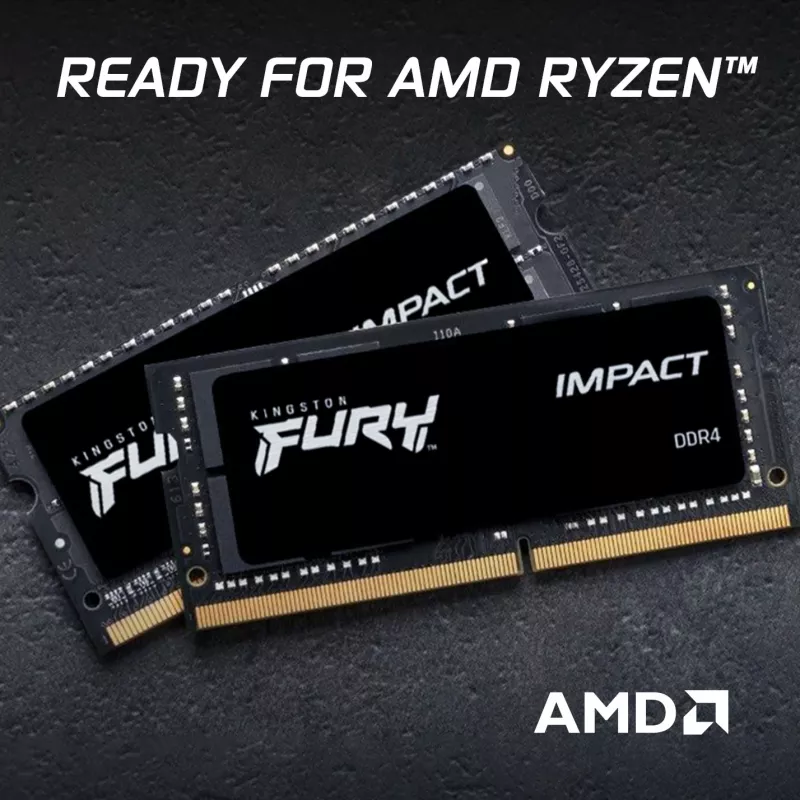 Kingston Technology FURY 16GB 3200MT/s DDR4 CL20 SODIMM (komplekts no 2) Impact