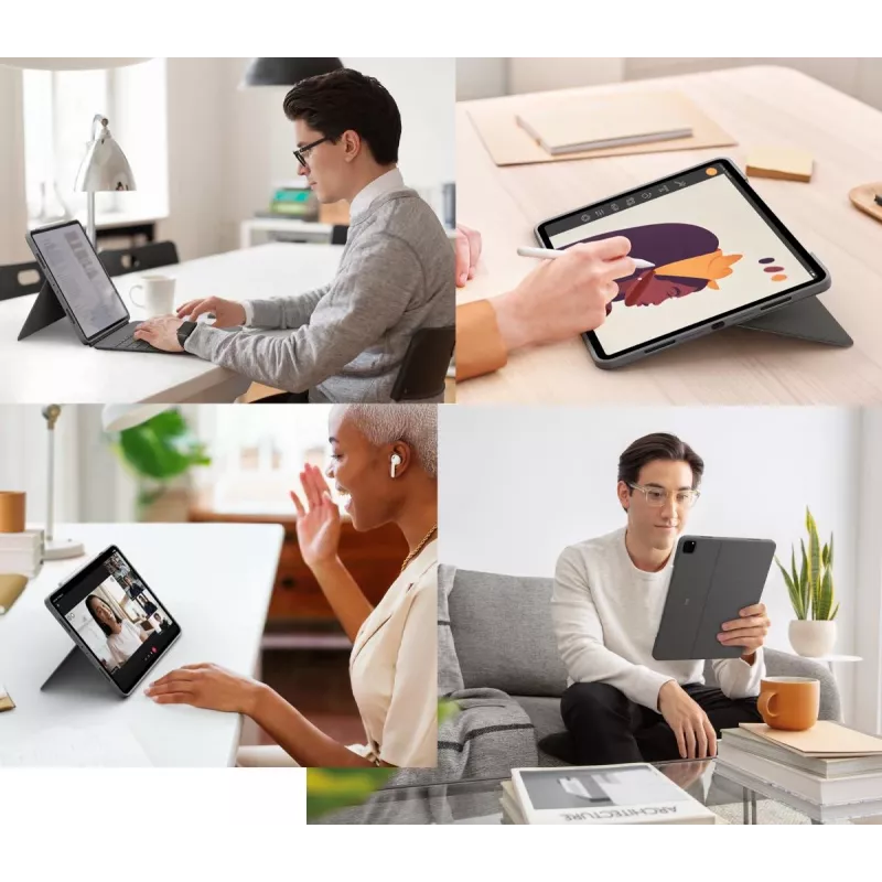 LOGITECH Combo Touch - iPad Pro 12,9 collas (5. paaudze) - angļu - Qwerty