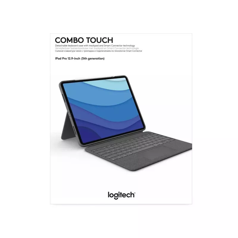 LOGITECH Combo Touch - iPad Pro 12,9 collas (5. paaudze) - angļu - Qwerty