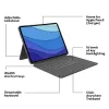 LOGITECH Combo Touch - iPad Pro 12,9 collas (5. paaudze) - angļu - Qwerty