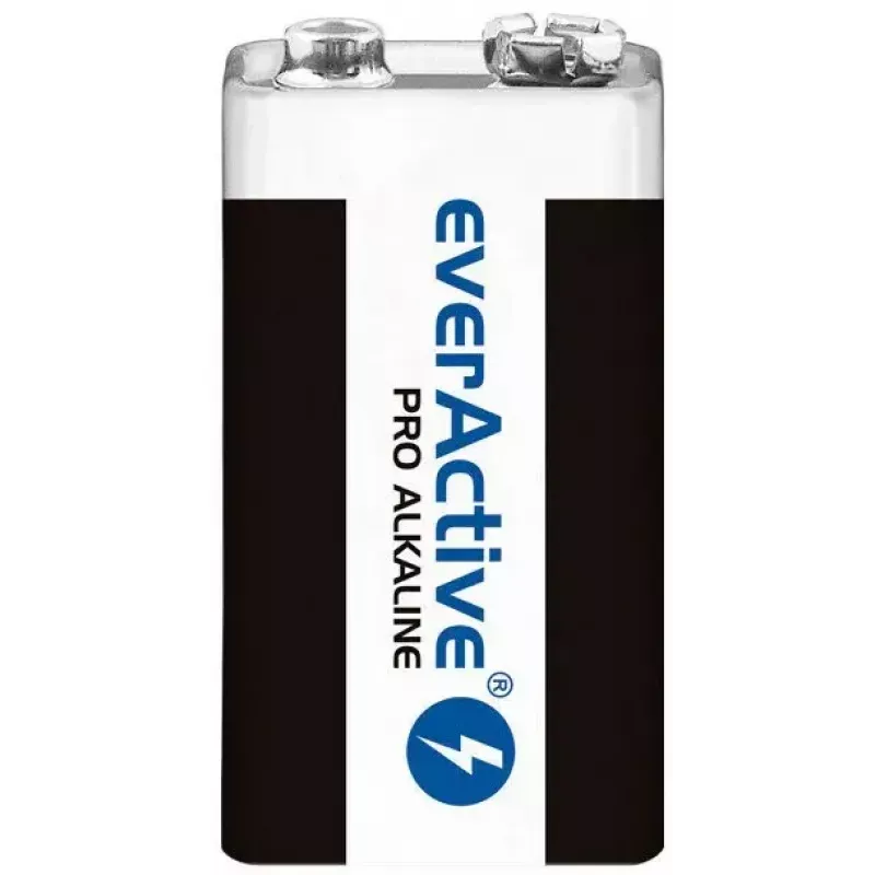 9 V sārma baterija everActive EV6LR61-PRO, 9 V, 650 mAh, 26.4×48.5×16 mm, 1 gab.