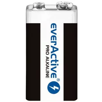 9 V sārma baterija everActive EV6LR61-PRO, 9 V, 650 mAh, 26.4×48.5×16 mm, 1 gab.