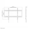 Neomounts LFD-W1000 TV sienas stiprinājums 60-100 collu - fiksēts, 152,4 cm (60 collas), 2,54 m (100 collas), 200 x 200 mm, 900 x 600 mm, Tērauds, Melns