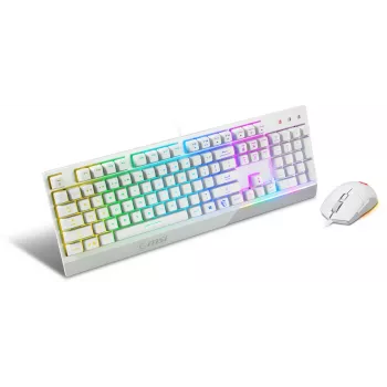 Spēļu tastatūras un peles komplekts MSI VIGOR GK30 COMBO WHITE