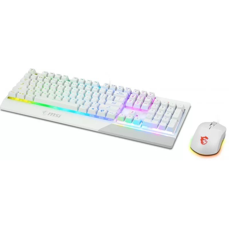 Spēļu tastatūras un peles komplekts MSI VIGOR GK30 COMBO WHITE
