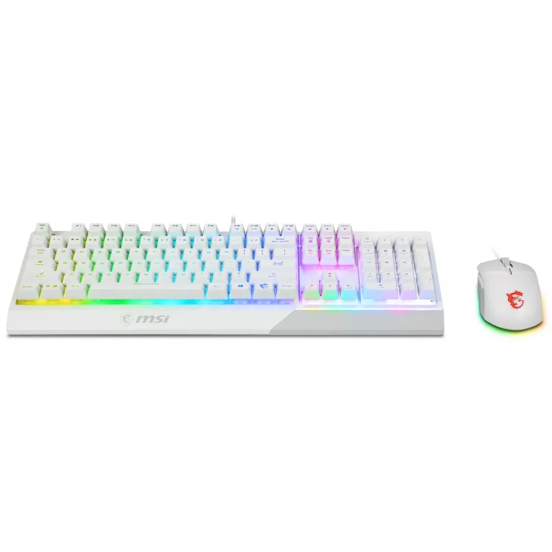 Spēļu tastatūras un peles komplekts MSI VIGOR GK30 COMBO WHITE
