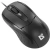 Vadu optiskā pele DEFENDER MB-580 USB Type-A, abpusēja, 1000 DPI, 3 pogas, melna