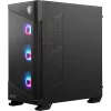 PC korpuss MSI MPG VELOX 100R Mid Tower Melns — ATX, 7 paplašināšanas sloti, 2×3.5 collu vietas, 2×2.5 collu vietas, USB-C
