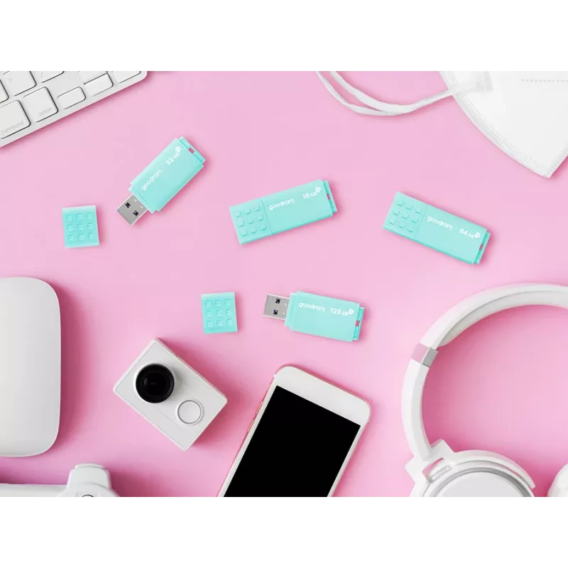 Goodram UME3 USB zibatmiņa 128 GB USB Type-A 3.2 Gen 1 (3.1 Gen 1) tirkīzzila