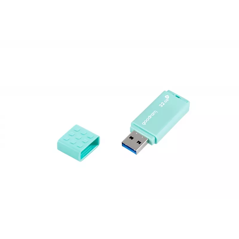USB zibatmiņa GOODRAM UME3 32 GB USB Type-A 3.2 Gen 1 — tirkīza, 60 MB/s lasīšana, 20 MB/s rakstīšana
