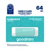 USB zibatmiņa GOODRAM 64 GB USB Type-A 3.2 Gen 1 UME3, tirkīza, lasīšana 60 MB/s, rakstīšana 20 MB/s