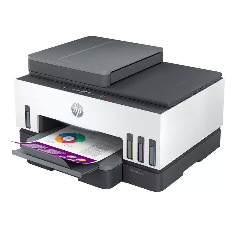 Daudzfunkciju printeris HP Smart Tank 790 — termālā tintes, krāsu, A4, Wi‑Fi, Ethernet, duplekss, 15 lpp/min (melns), 4800x1200 dpi