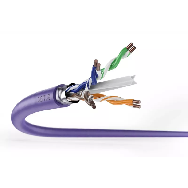 DIGITUS instalācijas kabelis - CAT6 - F/UTP - B2ca - 500m - Violets