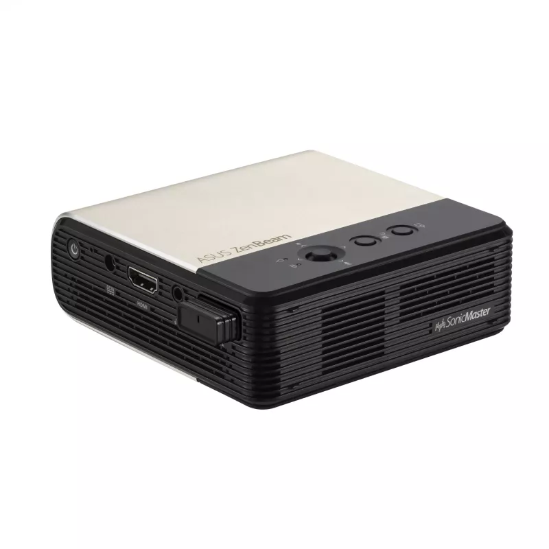 ASUS ZenBeam E2 standarta metiena projektors 300 ANSI lūmeni DLP WVGA (854x480) Melns, Zelts