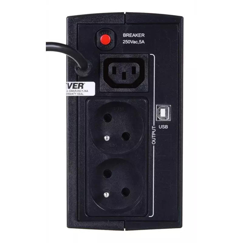Nepārtrauktās barošanas bloks EVER DUO 550 PL AVR USB 550VA, 0,55 kVA / 330 W, Line-Interactive, 3×C13 kontaktligzdas, 12V 5Ah akumulators