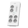 Philips SPN7060WA/60 pārsprieguma aizsargs balts 6 maiņstrāvas kontaktligzdas 2 m