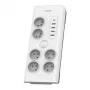 Philips SPN7060WA/60 pārsprieguma aizsargs balts 6 maiņstrāvas kontaktligzdas 2 m