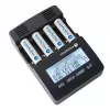 Bateriju lādētājs everActive NC-3000 — universāls lādētājs AA/AAA/C/D (4 šūnu) melns, 100–240V