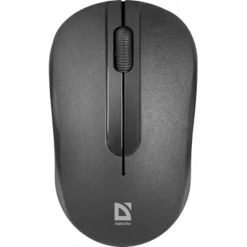 Bezvadu optiskā pele DEFENDER HIT MM-495 RF, abpusēja, 1600 DPI, USB RF uztvērējs, melna