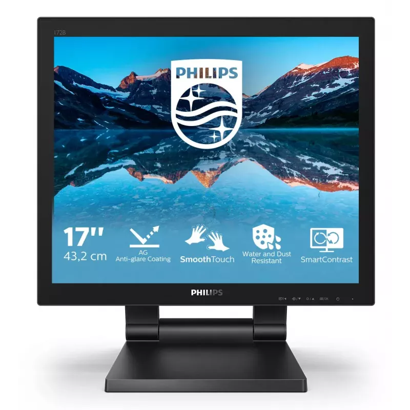 Philips 172B9TL/00 datora monitors 43,2 cm (17 colli) 1280 x 1024 pikseļi Full HD LCD skārienekrāns Melns