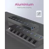 ICY BOX IB-HUB1701-C3 USB 3.2 Gen 1 (3.1 Gen 1) Type-B 5000 Mbit/s Antracīts