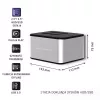 Dokstacija QOLTEC 5316 2x 2.5/3.5 collu HDD/SSD, SATA, USB 3.0 (5 Gb/s), alumīnija korpuss