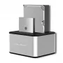 Dokstacija QOLTEC 5316 2x 2.5/3.5 collu HDD/SSD, SATA, USB 3.0 (5 Gb/s), alumīnija korpuss
