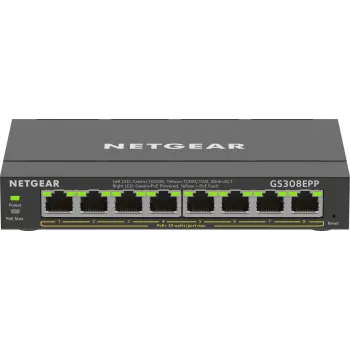 NETGEAR 8 portu Gigabit Ethernet PoE+ slēdzis (GS308EPP)