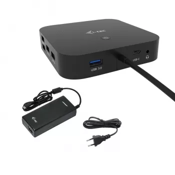 i-tec USB-C HDMI DP dokstacija ar strāvas padevi 100 W + universāls lādētājs 100 W