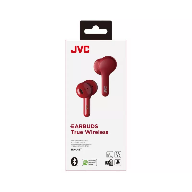 JVC HA-A8T-R austiņas True Wireless Stereo (TWS) In-ear Music Bluetooth sarkanas