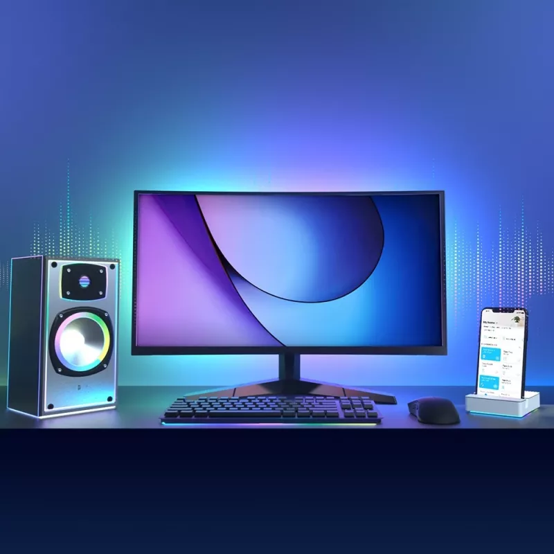 TP-Link Tapo Smart Wi-Fi gaismas lente, universāla lentes gaisma, atmosfēra, iekštelpām/ārtelpām, līmlente, daudzkrāsaina, mainīga