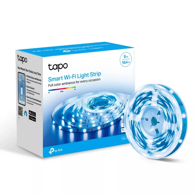 TP-Link Tapo Smart Wi-Fi gaismas lente, universāla lentes gaisma, atmosfēra, iekštelpām/ārtelpām, līmlente, daudzkrāsaina, mainīga