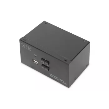 DIGITUS KVM Switch, 2 Port, Dual Display, 4K, HDMI