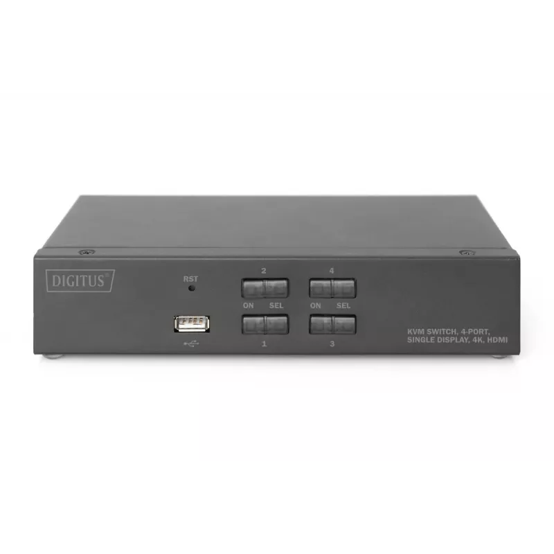 KVM slēdzis Digitus 4 portu viena displeja 4K HDMI