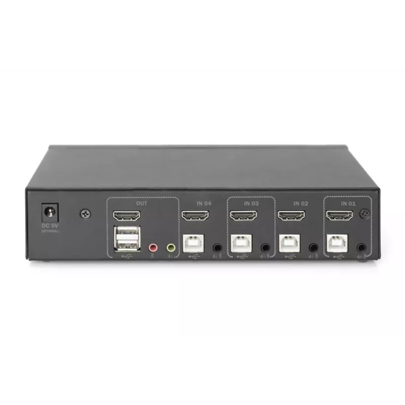 KVM slēdzis Digitus 4 portu viena displeja 4K HDMI