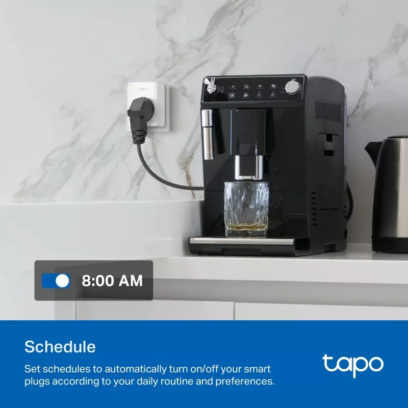 TP-Link Tapo Mini viedā Wi-Fi kontaktligzda ar enerģijas uzraudzību, iekštelpām, balta