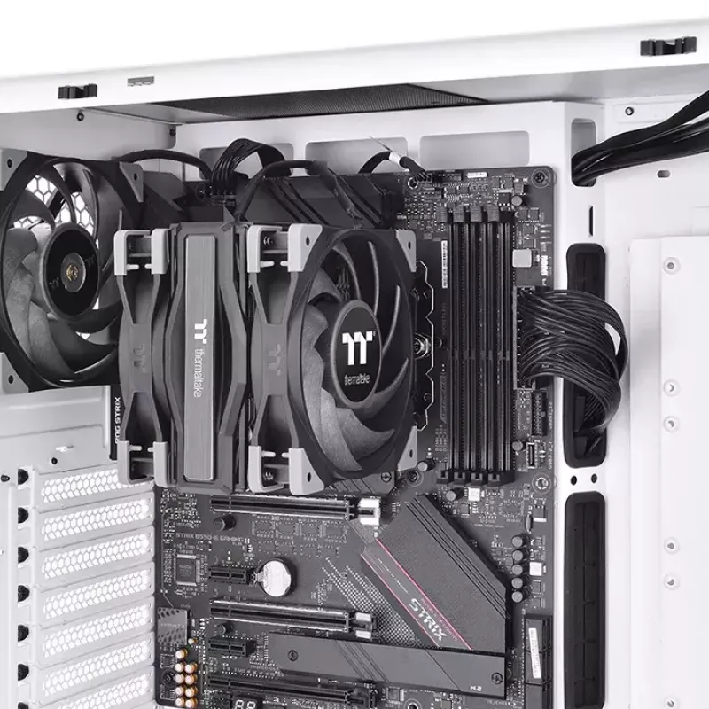 Procesora dzesētājs THERMALTAKE Toughair 510, divi 120 mm ventilatori, 4 siltuma caurules, 159,5×98,8×123,6 mm, melns