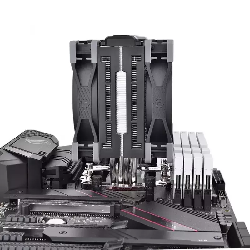 Procesora dzesētājs THERMALTAKE Toughair 510, divi 120 mm ventilatori, 4 siltuma caurules, 159,5×98,8×123,6 mm, melns