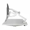 Monitora galda stiprinājums ART RAMM L-19GD 17–32 collu monitoriem, gāzes palīdzība, 2–9 kg, 2x USB 3.0, balts, skava
