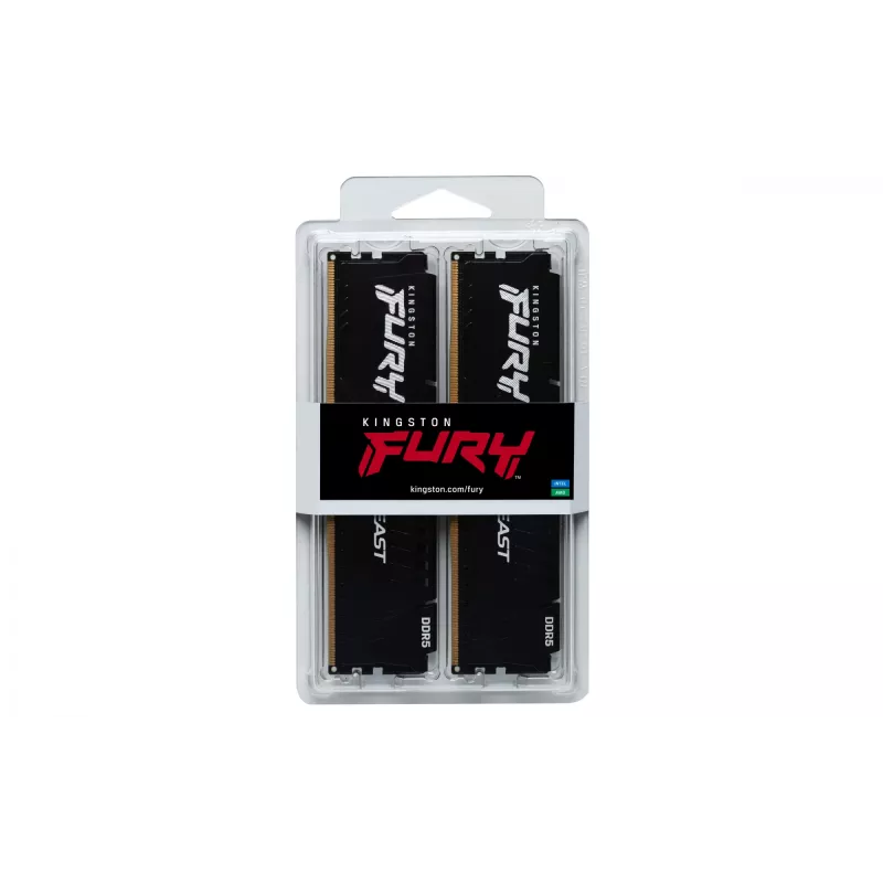 Kingston Technology FURY Beast 32GB 5600MT/s DDR5 CL40 DIMM (2 komplekts) Melns
