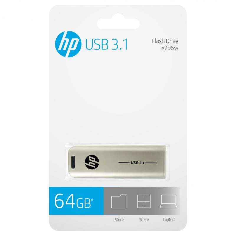HP x796w USB zibatmiņa 64 GB USB Typee-A 3.2 Gen 1 (3.1 Gen 1) Sudraba