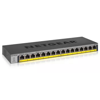 NETGEAR GS116LP Nepārvaldīts Gigabitu Ethernet (10/100/1000) barošana caur Ethernet (PoE) Melns