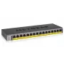 NETGEAR GS116LP Nepārvaldīts Gigabitu Ethernet (10/100/1000) barošana caur Ethernet (PoE) Melns