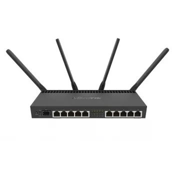 MIKROTIK Wireless Router - Rb4011igs+5hacq2hnd-ingigabit Ethernet Dual-band (2.4 GHz / 5 GHz) Melns