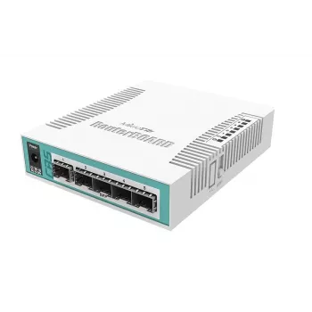 Tīkla slēdzis MikroTik CRS106-1C-5S — 5× Gigabit RJ-45, 5× SFP, PoE, 30V DC